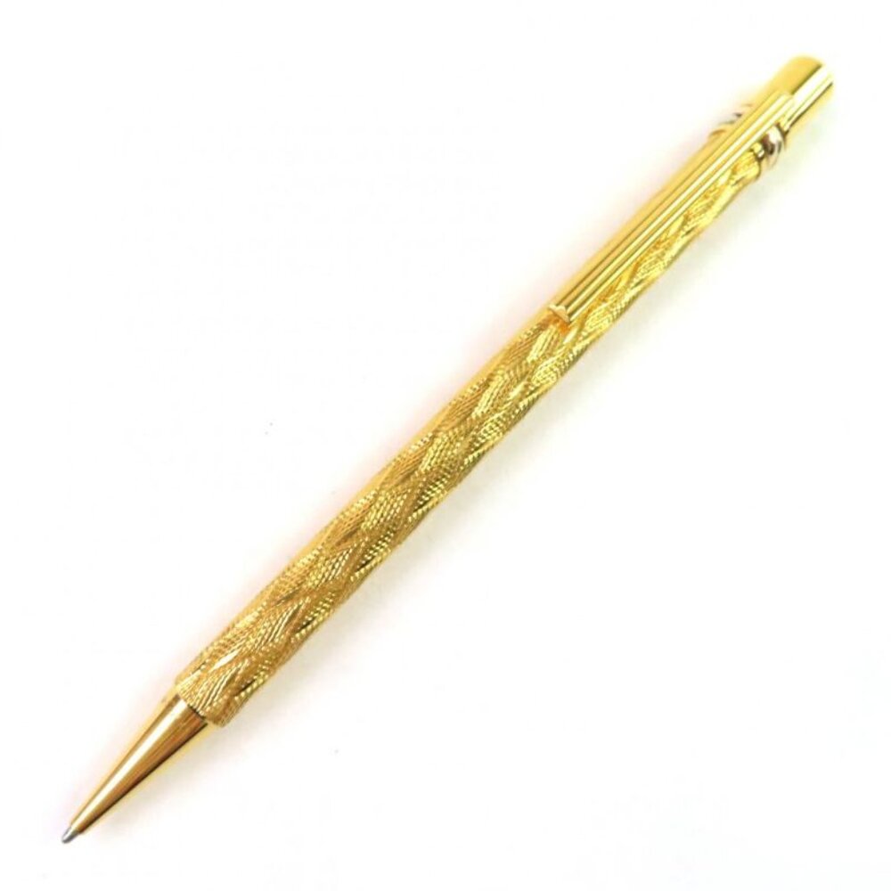 Cartier Must de Cartier Trinity Wave Pattern Twist Ballpoint Pen Gold